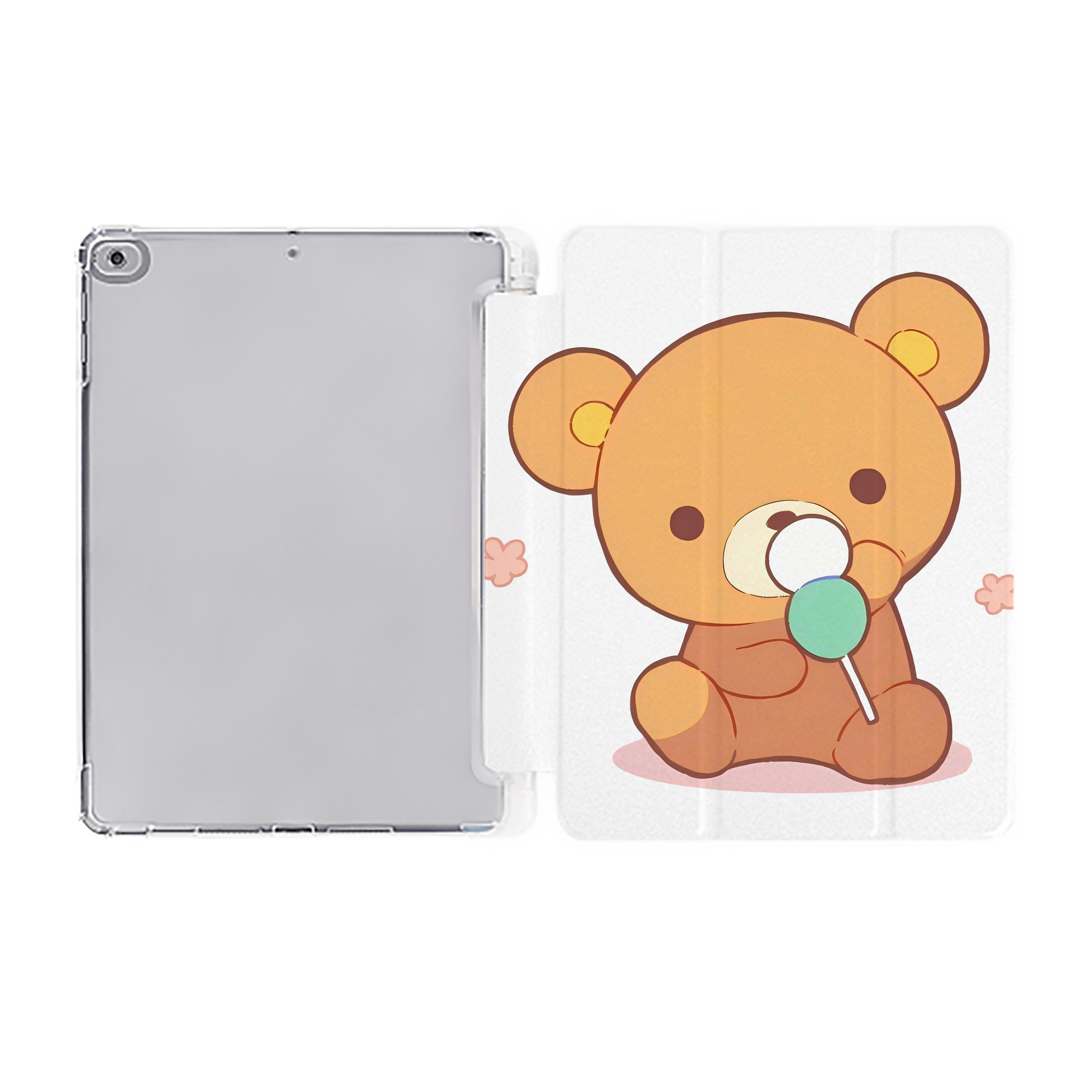 （画像用） リラックマ リラックマ キイロイトリ Rilakkuma Korilakkuma Kiiroitori IPad ケース ペン収納付き 三つ折りスタンド PUレザー×シリコン 対応機種9.5/10.5/10.9インチ